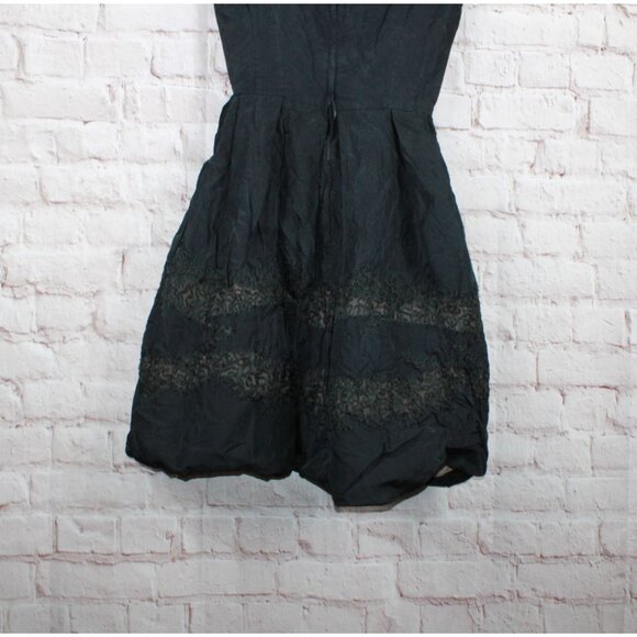 Vintage 1950s Bernetti New York Lace Panels Back Zip Cocktail Dress Elegant - Picture 5 of 8